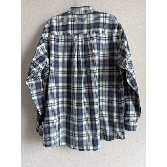 CINCH Mens X-Large Plaid Button Up Long Sleeve Blue Shirt Western Rodeo - Picture 9 of 11